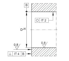 角接觸球軸承單元 ZKLFA1263-2RS, 雙向，螺釘安裝，兩側(cè)唇密封，帶平端的法蘭