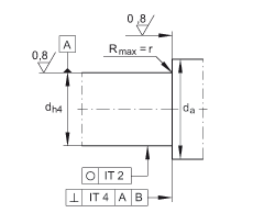 角接觸球軸承單元 ZKLFA1263-2RS, 雙向，螺釘安裝，兩側(cè)唇密封，帶平端的法蘭