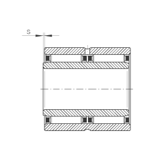 滾針軸承 NAO25X42X32-ZW-ASR1, 無(wú)擋邊，雙列