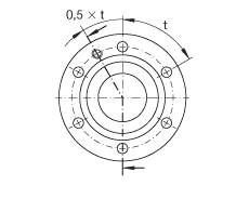 推力角接觸球軸承 ZKLF50115-2Z, 雙向，螺釘安裝，兩側(cè)間隙密封