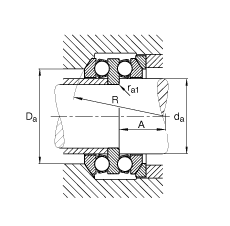 推力深溝球軸承 54315, 根據(jù) DIN 711/ISO 104 標(biāo)準(zhǔn)的主要尺寸，雙向，帶球面軸承座圈，可分離