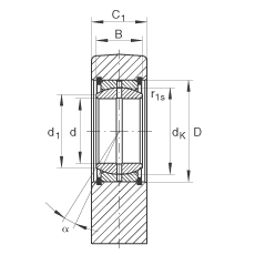液壓桿端軸承 GF30-DO, 根據(jù) DIN ISO 12 240-4 標(biāo)準(zhǔn)，帶焊接面，需維護(hù)