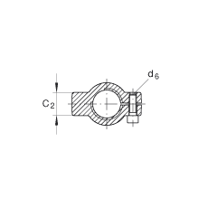 液壓桿端軸承 GIHNRK90-LO, 根據(jù) DIN ISO 12 240-4 標(biāo)準(zhǔn)，帶右旋螺紋夾緊裝置，需維護(hù)