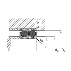 主軸軸承 HCB71926-E-T-P4S, 調(diào)節(jié)，成對或單元安裝，接觸角 α = 25°，陶瓷球，限制公差