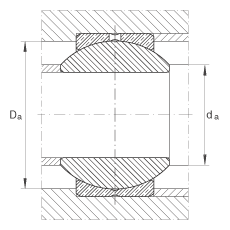 關(guān)節(jié)軸承 GE25-PB, 根據(jù) DIN ISO 12 240-1 標準，尺寸系列 K，需維護