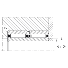 滾針軸承 NAO25X42X32-ZW-ASR1, 無(wú)擋邊，雙列