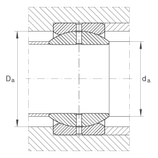 關(guān)節(jié)軸承 GE44-ZO, 根據(jù) DIN ISO 12 240-1 標(biāo)準(zhǔn)，英制尺寸，需維護(hù)
