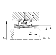調(diào)心滾子軸承 23244-K-MB + H2344X, 根據(jù) DIN 635-2 標準的主要尺寸, 帶錐孔和緊定套